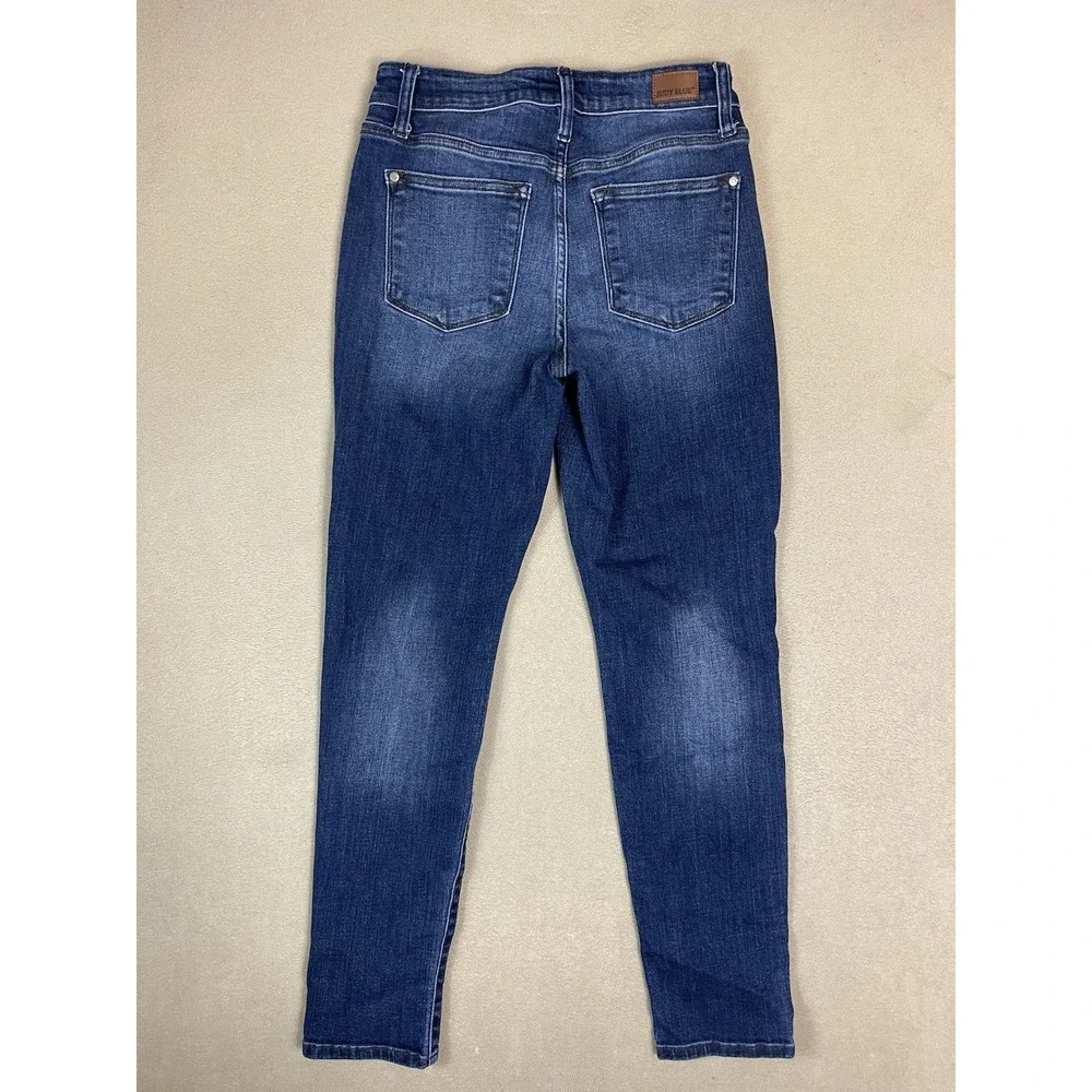 Judy‎ Blue Jeans Womens 5/27 Blue Slim Fit Mid Rise Stretch Tapered Denim